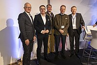 Die Teilnehmer des Diskussionspanels des 6. Immobilienstammtisches Tirol.