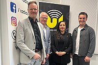 IV-Tirol-Präsident Max Kloger und IV-Tirol-Geschäftsführer Michael Mairhofer beim ersten Studiogespräch bei Radio U1 